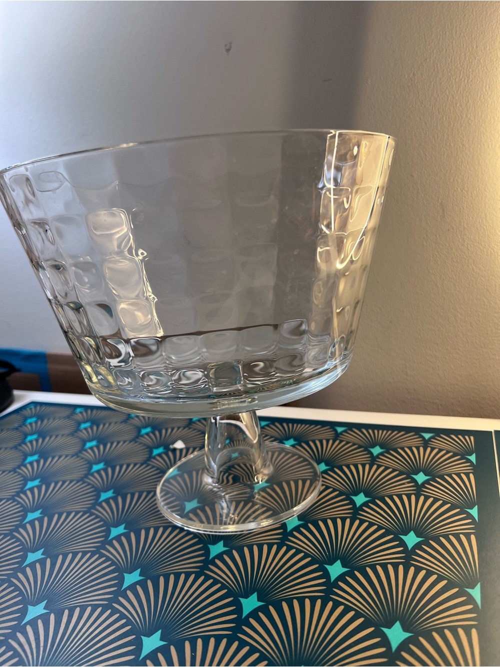 Clear Glass Pedestal Dessert Bowl - Single Piece - Picture 4 of 7